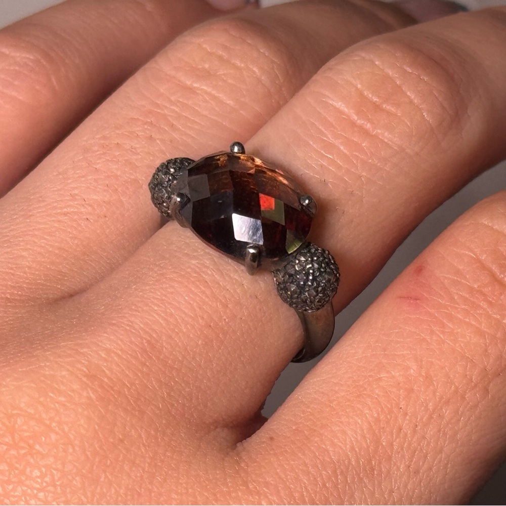 Thomas Sabo Brown and Silver Gemstone Ring